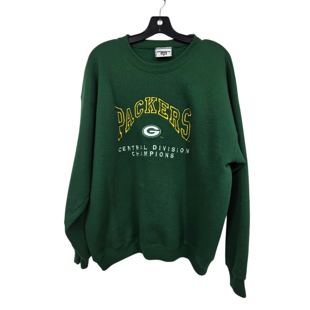 Vintage 90s Y2K Embroidered Green Bay Packers Champ Sweatshirt Mens XL Green USA
